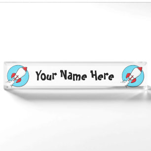 Cartoon RocketShip Design Nameplate