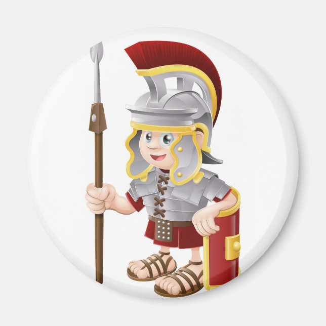 Cartoon Roman Soldier Magnet (Front)