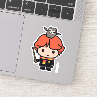 Cartoon Ron Weasley and Pigwidgeon