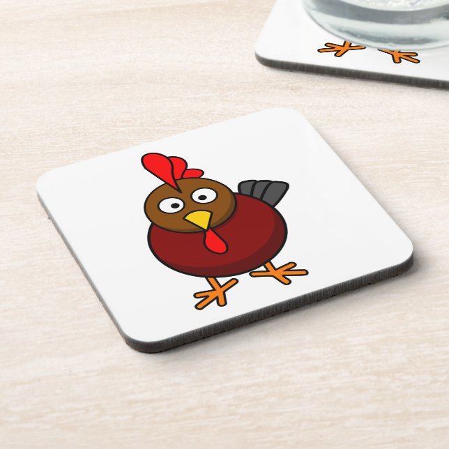 Cartoon Rooster  Coaster (Left Side)