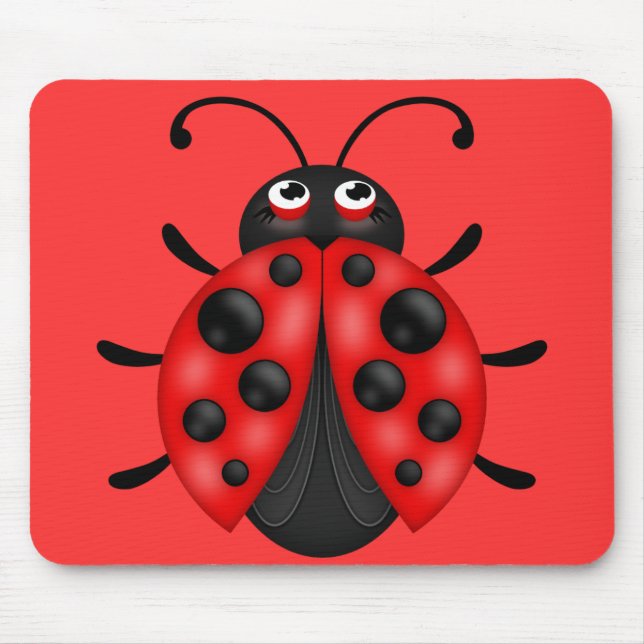 Cartoon rouge Tapis de souris de Ladybug (Devant)