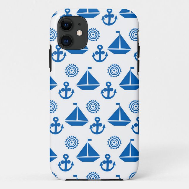 Cartoon Sail Boat Pattern Case-Mate iPhone Case (Back)