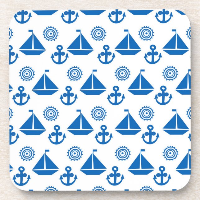 Cartoon Sail Boat Pattern Coaster (Front)