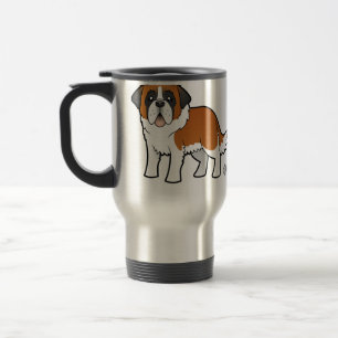 Cartoon Saint Bernard Travel Mug