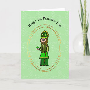 Cartoon Saint Patrick Customize Card