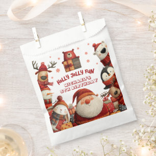 Cartoon Santa Animals Christmas Kids' Birthday Favour Bag