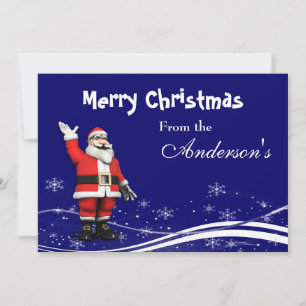 Cartoon Santa Claus Christmas Greeting Card