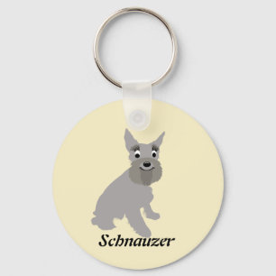 Cartoon Schnauzer Keychain