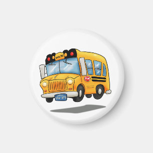 Cartoon School Bus Magnet