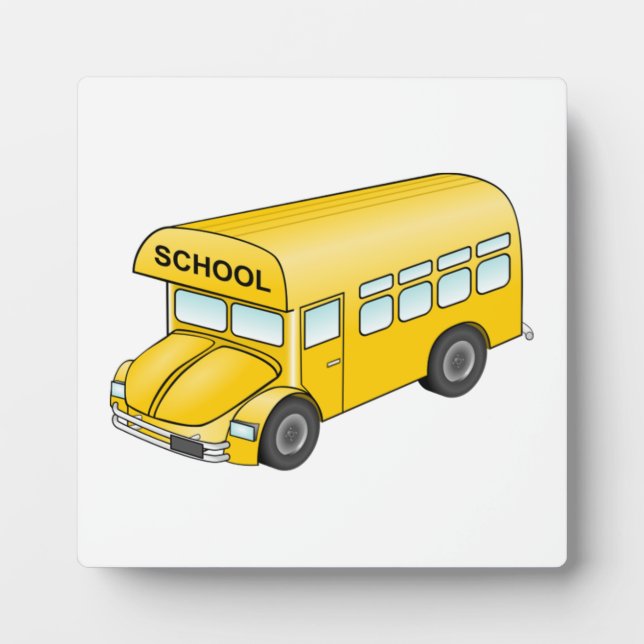 Cartoon School Bus Plaque (Front)