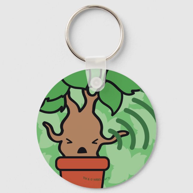 Cartoon Screaming Mandrake Character Art Keychain (Front)