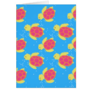 Cartoon Sea Turtle Pattern