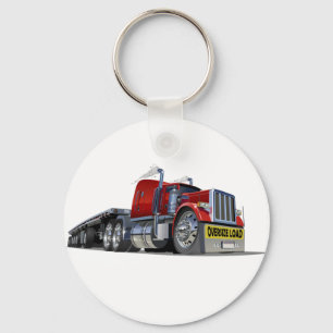 Cartoon semi truck keychain