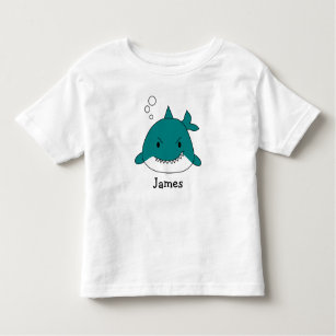 Cartoon Shark Personalized Toddler T-shirt