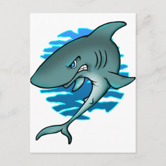 Cartoon Shark Postcard