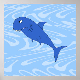 Cartoon Shark. Poster