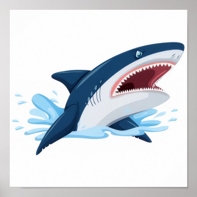 cartoon shark poster (Front)