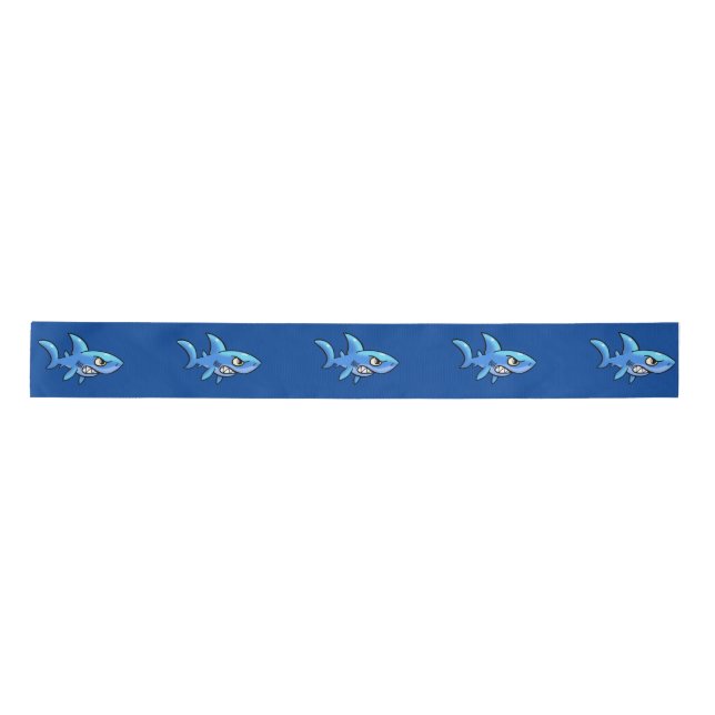 Cartoon Shark Satin Ribbon (Front)