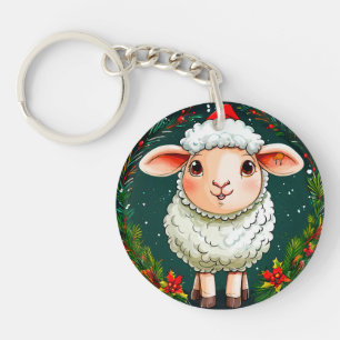 Cartoon Sheep Keychain