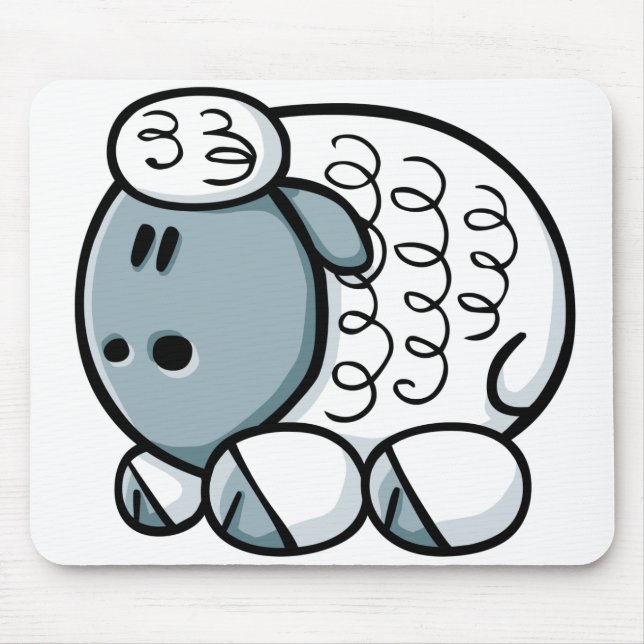 Cartoon Sheep Mouse Pad (Front)