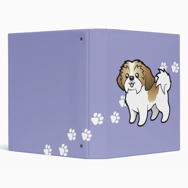 Cartoon Shih Tzu (puppy cut) Binder (Background)