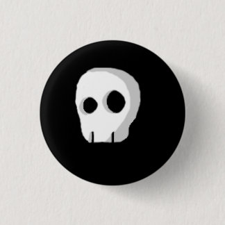 cartoon skull 1 inch round button