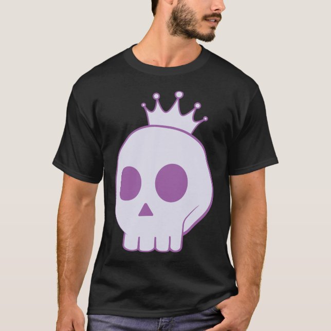 cartoon skull with crown design T-Shirt (Front)