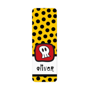 Cartoon Skulls & Bones Kids Party Custom Labels