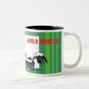 Cartoon Skunk Christmas Mug
