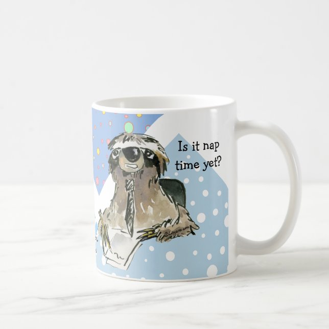 Cartoon Sloth Nap Time Coffee Mug (Right)