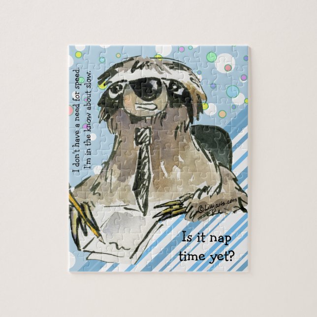 Cartoon Sloth Nap Time Jigsaw Puzzle (Vertical)