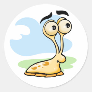 Cartoon Slug Classic Round Sticker