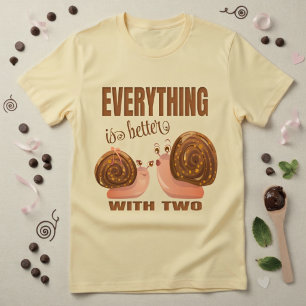 Cartoon Snails Couple T-Shirt