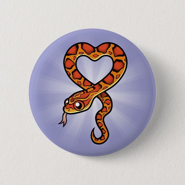 Cartoon Snake 2 Inch Round Button (Front)