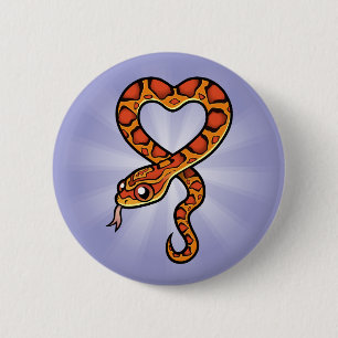Cartoon Snake 2 Inch Round Button