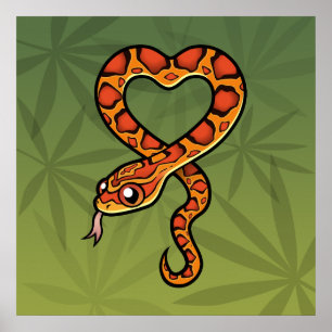 Cartoon Snake Poster