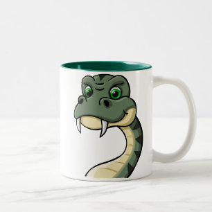 Cartoon Snake Two-Tone Coffee Mug