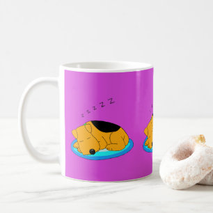 Cartoon Snoring Airedale Terrier Dog Mug