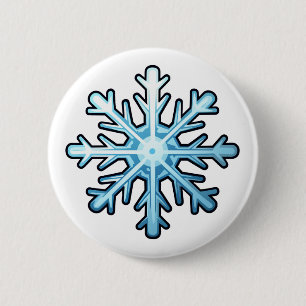 Cartoon snowflake illustration 2 inch round button