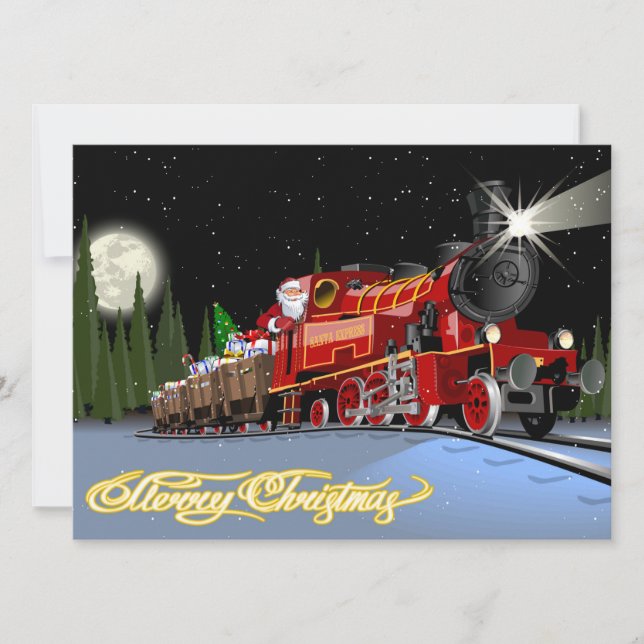 Cartoon Snta Express Postcard (Front)