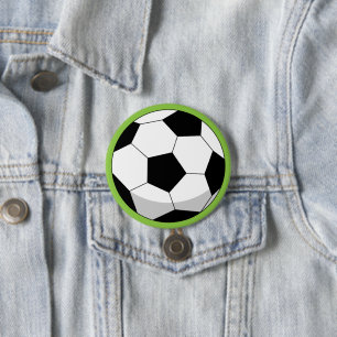 Cartoon Soccer Ball 3 Inch Round Button