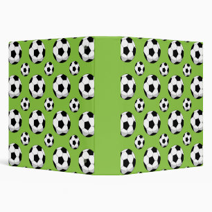 Cartoon Soccer Ball Pattern Binder