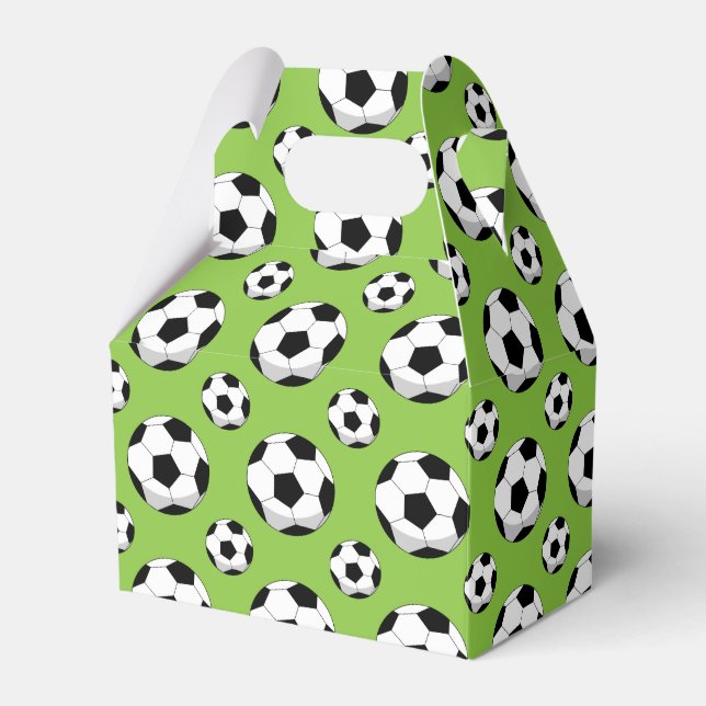 Cartoon Soccer Ball Pattern Favor Box (Front Side)