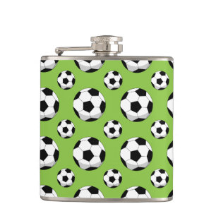 Cartoon Soccer Ball Pattern Hip Flask