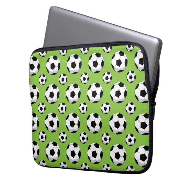 Cartoon Soccer Ball Pattern Laptop Sleeve (Front Left)