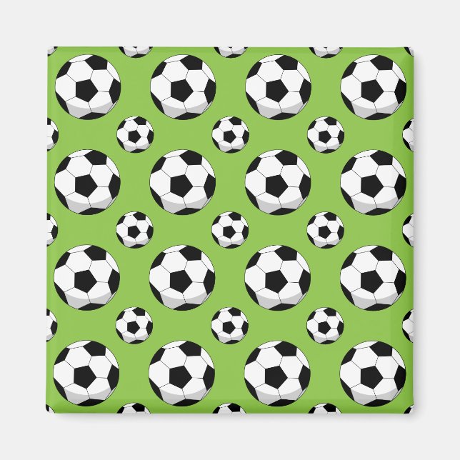 Cartoon Soccer Ball Pattern Magnet (Front)