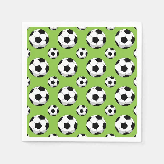 Cartoon Soccer Ball Pattern Napkin (Front)