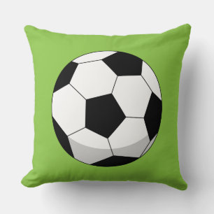 Cartoon Soccer Ball Throw Pillow