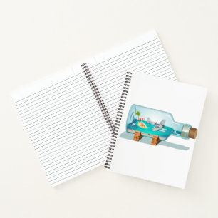 Cartoon Souvenir Bottle Notebook