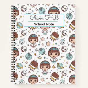 Cartoon Space Back to School Supplies Teachers  Notebook